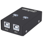 Manhattan USB-A automaatne jagamiskohvlil&uuml;li 2x USB-B portidega, 480 Mbps (USB 2.0), kahekohane kontrolli, USB-toidet