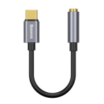Baseus L54 mobiiltelefoni kaabel must, hall USB C 3.5mm