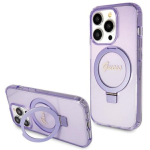 Guess GUHMP15LHRSGSU Hardcase Ring Stand Script Glitter MagSafe iPhone 15 Pro jaoks 6.1