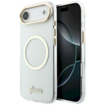 &Uuml;ksus Guess IML Script Metal MagSafe iPhone 17 Air jaoks / l&auml;bipaistev