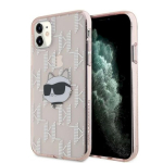 Karl Lagerfeld KLHCN61HKLPCHP Hardcase IML Choupette Head & Monogram iPhone 11 / Xr 6.1" jaoks / roosa