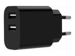 Gembird TA-UC-2A12-01-BK Universaalne USB laadija 2-porti 2.4A / must