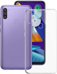 Mocco Ultra tagakate 1 mm silikoonkate Samsung Galaxy M11 jaoks l&auml;bipaistev