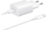 Samsung EP-TA800EWE + EP-DA705BWE reisilaadija 25W + USB-C kuni USB-C andmeside kaabel valge (hulgim&uuml;&uuml;k)