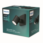 Philips LAMP RUNNER SINGLE SPOT Black Ceiling Spotlight 20W 230V