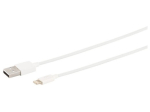 S-Impuls USB-A Lightning 2.0 laadimiskaabel valge 0.1M