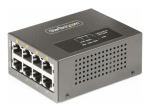 StarTech.com 4-Port Multi-Gigabit PoE++ Injector, 5/2. Ethernet (NBASE-T), PoE/PoE+/PoE++ (802.3af/802.3at/802.3bt), 160Watts Power Budget, Wall/DI