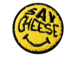 MAGMOJI Badge Say Cheese Logo embleem Must Kollane