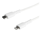 StarTech.com 6 ft(2m) vastupidav valge USB-C kuni Lightning kaabel, tugev raskes aramidkiust USB t&uuml;&uuml;p A kuni Lightning laadija/s&uuml;nkroonimise toide,...