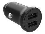 FIXED Dual USB autolaadija 15W, Must Fixed