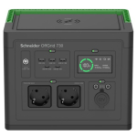 Schneider OffGrid Portable Power Station 730, 738Wh Lithium-ion, LCD, 2 CEE 7/3 Schuko v&auml;ljundeid, Sinewave, 3 USB-A, 2 USB-C, juhtmevaba laetav