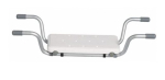 Adjustable recessed bathtub bench