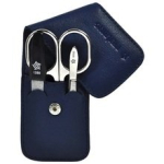 3-piece travel manicure set blue