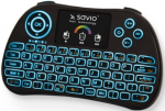Savio KW-03 juhtmevaba miniklaviatuur PC / PS4 / XBOX / Smart TV / Android + TouchPad jaoks, must (RGB taustvalgusega)