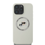 Karl Lagerfeld Liquid Silicone K&CH Heads MagSafe &uuml;mbris iPhone 16 Pro jaoks / beež
