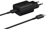 Samsung EP-TA800EBE + EP-DA705BBE 25W reisilaadija + USB-C kuni USB-C andmeside kaabel must (hulgim&uuml;&uuml;k)