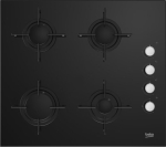 Beko HILG64120S hob Black Built-in 60 cm Gas 4 zone(s)