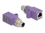 DeLOCK CAT 5e varjestatud paardunud paar (STP) v&otilde;rguadapter violetne