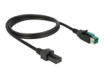 Delock 1m tugevdatud USB kaabel must