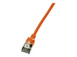 LogiLink Ultraflex SlimLine CAT 6a varjestatud PIMF oranž patch-kaabel RAL 2003