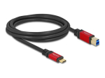 DeLOCK USB Type-C kaabel 2m Must Punane