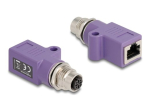 DeLOCK CAT 5e varjestatud paardunud paar (STP) v&otilde;rguadapter violetne