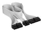 CORSAIR 24 pin ATX isaste kuni 18 pin + 10 pin isane toitekaabel valge