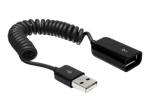 Delock 60cm USB pikenduskaabel must