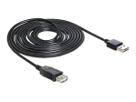 Delock EASY-USB USB pikenduskaabel 3m must