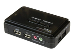 StarTech.com 2 porti USB VGA KVM - &Uuml;ks VGA - Kuumn&auml;pp & helitoetus - 2048x1536 @60Hz KVM videol&uuml;lit&uuml;&uuml;p t&ouml;&ouml;laua