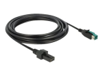 Delock 4m tugevdatud USB-kaabel must
