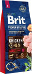 BRIT Premium by Nature Adult Large Chicken kuiv koera toit - 15 kg