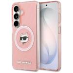 Karl Lagerfeld IML Repeated Choupette MagSafe &uuml;mbris Samsung Galaxy S26 jaoks / roosa