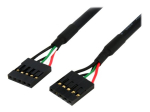 StarTech.com 24in Sisese 5 pin USB IDC emaplaadi pealepingukaabel F/F - USB kaabel - 5 pin IDC (F) kuni 5 pin IDC (F) - USB 2.0 - 2 ft - must - USBIN