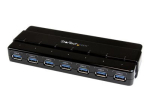 StarTech.com 7-portiline USB 3.0 hub - Kuni 5 Gbps - 7 x USB - Universaalne mitmeportiline USB pikendaja lauakompuuterile - USB toidetud (ST7300USB3B)