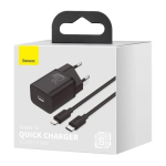 Baseus TZCCSUP-B01 Reisilaadija komplekt / Super Si 1C QC / Kaabel Type-C Lightning 1m 20W