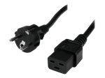 StarTech.com IEC 60320 C19 kuni CEE 7/7 (isane) toitekaabel 2m must