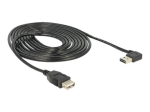 Delock EASY-USB USB pikenduskaabel 3m must