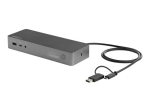 StarTech.com USB-C & USB-A dok, h&uuml;briidne universaalne s&uuml;learvuti dokija 100W toitega, kahe monitoriga 4K 60Hz HDMI ja DisplayPort, 4x USB