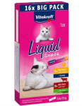 VITAKRAFT Cat Liquid-Snack veisega ja kanaga - kassi maius - 16 x 15g