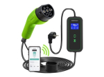 QOLTEC 52476 Mobiilne EV laadija reguleeritava 2in1 Type2 3.5kW 230V Wifi LCD Portatiivne Seinaplaat 5m