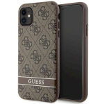 Guess GUHCN61P4SNW Hardcase 4G Stripe iPhone 11 / Xr jaoks / pruun