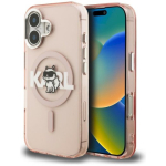 Karl Lagerfeld IML Choupette Sketch Logo MagSafe &uuml;mbris iPhone 16 jaoks / roosa