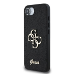 Guess PU Fixed Glitter 4G Metal Logo &uuml;mbris Apple iPhone 16e jaoks