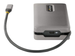 StarTech.com USB-C mitmeportiline adapter, 4K 60Hz HDMI/DP video, 3-portine USB hub, 100W tootransmissioon GbE, USB Type-C reisidok koos laadimisega