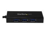 StarTech.com USB 3.0 hub koos Gigabit Ethernet adapteriga - 3 port - NIC - USB v&otilde;rgu/LAN adapter - &uuml;hildub Windowsi ja Maciga (ST3300GU3B)