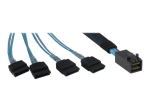 Inter-Tech 50cm sinine sisseehitatud SATA/SAS kaabel