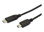 StarTech.com USB C Mini USB kaabel - 6 ft / 2m - M/M - USB 2.0 - Mini USB kaabel - USB C Mini B kaabel - USB Type C Mini USB (USB2CMB2M) USB T
