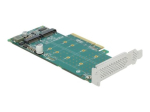 DeLOCK PCI Express x8 kaart 2 x sisemise NVMe M.2 Key M bifurkatsiooni salvestuscontrollerini