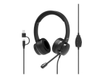 PORT CONNECT USB Mugav Stereo Office Mikrofon Peakomplekt Sisemine mikrofon Juhtmega Must
